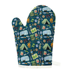 Camping Equipment Pattern Print Single Oven Mitt