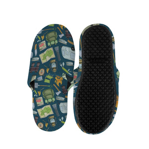 Camping Equipment Pattern Print Slippers