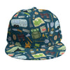 Camping Equipment Pattern Print Snapback Cap