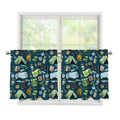Camping Equipment Pattern Print Tier Curtains