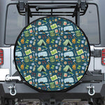 Camping Equipment Pattern Print Tire Cover