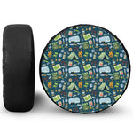 Camping Equipment Pattern Print Tire Cover