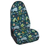 Camping Equipment Pattern Print Waterproof Car Seat Cover