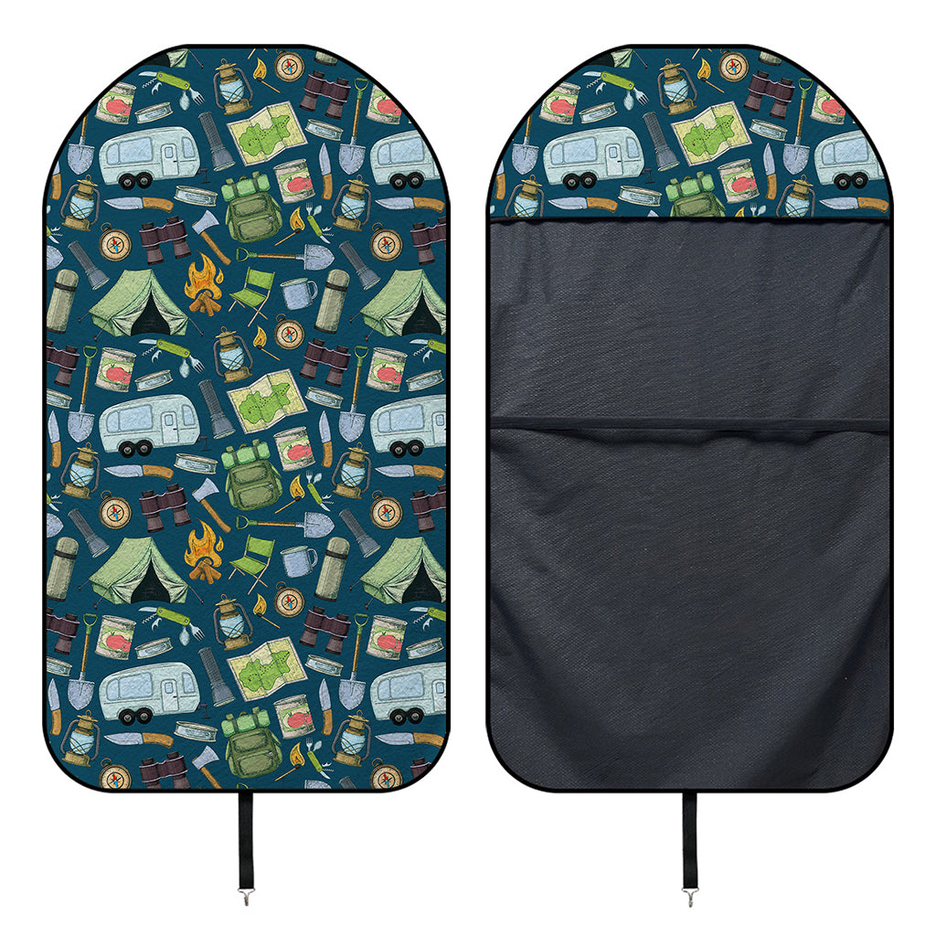 Camping Equipment Pattern Print Waterproof Car Seat Cover
