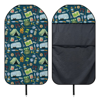 Camping Equipment Pattern Print Waterproof Car Seat Cover
