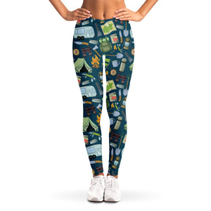 Camping Equipment Pattern Print Women's Leggings