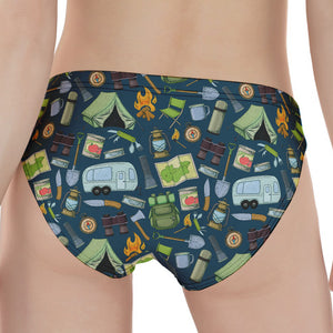 Camping Equipment Pattern Print Women's Panties