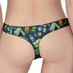 Camping Equipment Pattern Print Women's Thong