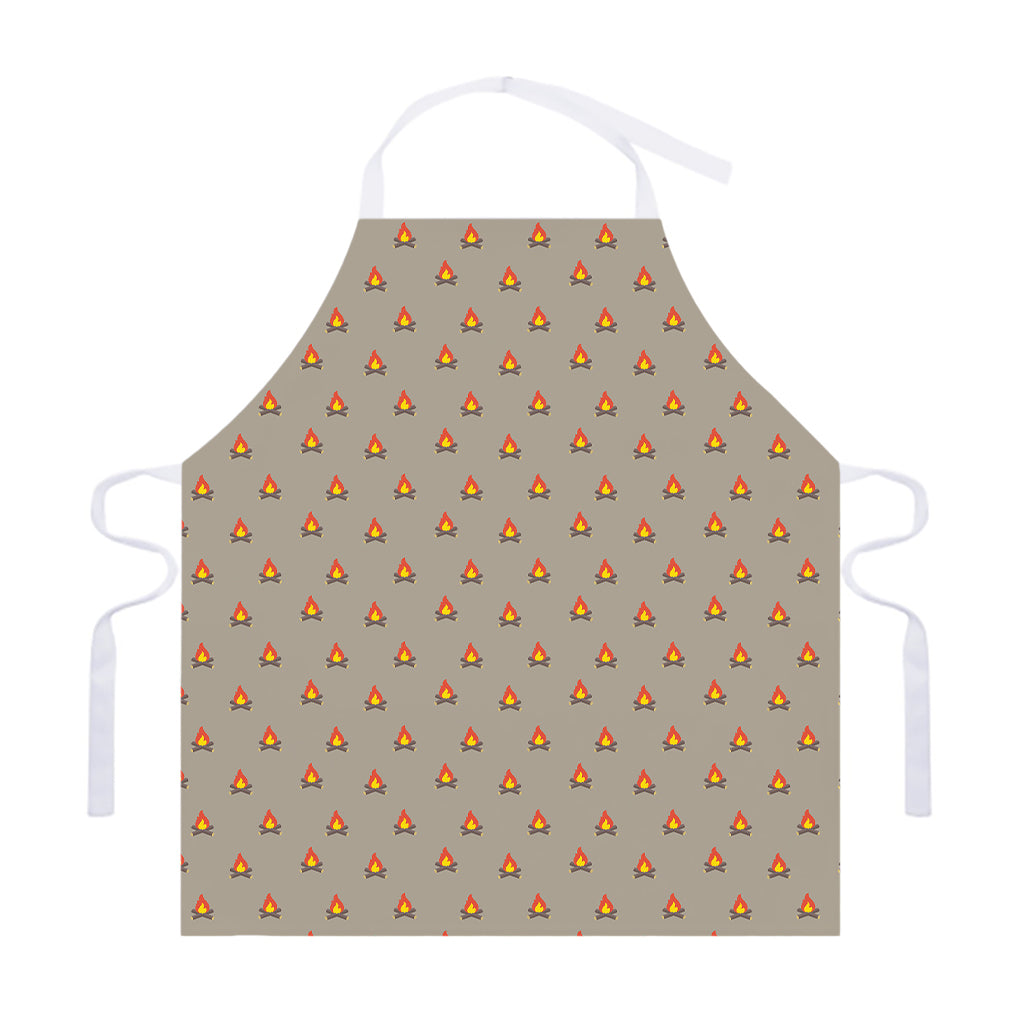 Camping Fire Pattern Print Adjustable Apron