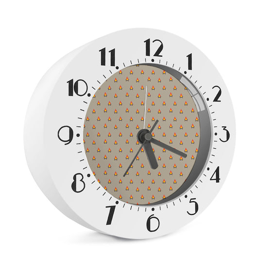 Camping Fire Pattern Print Alarm Clock