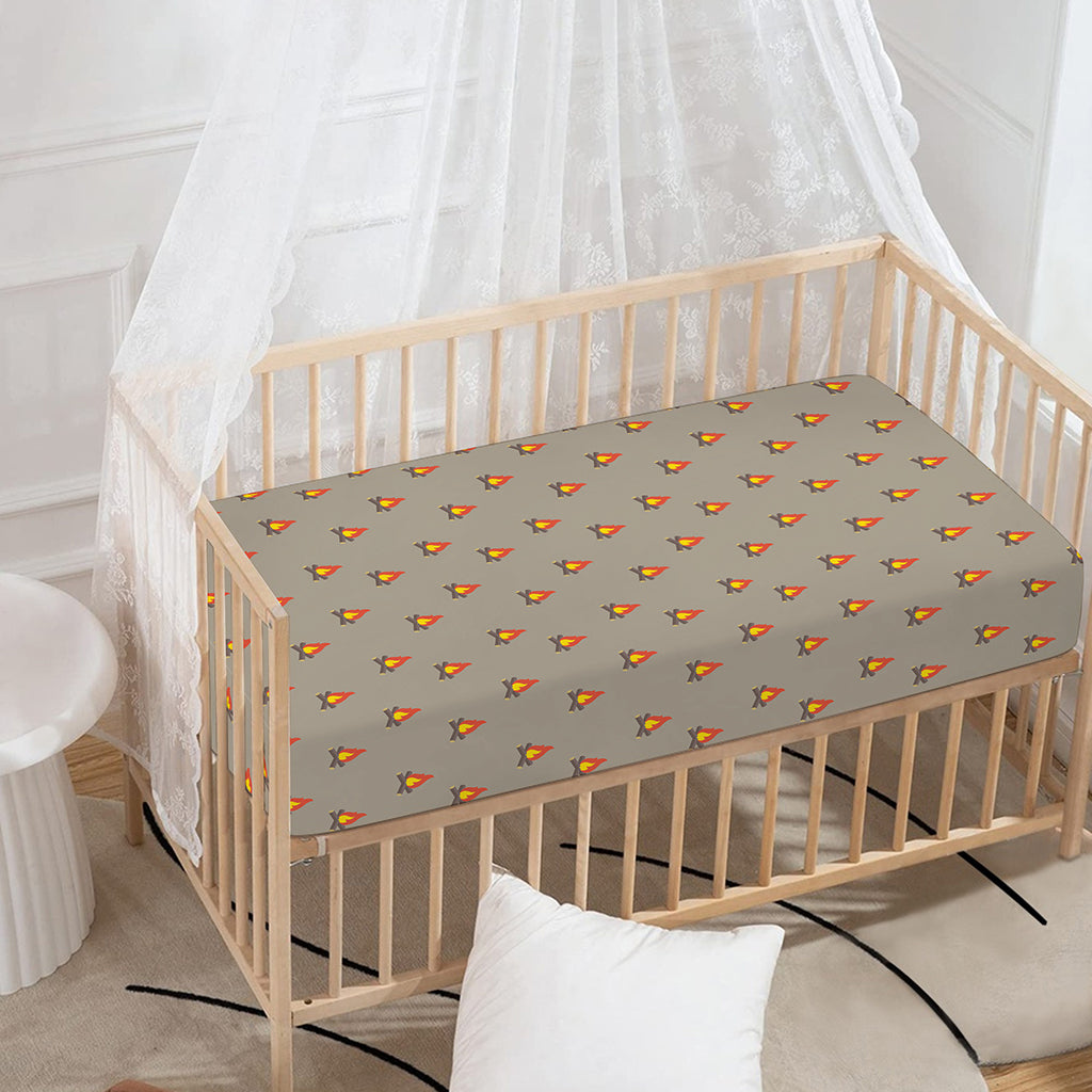 Camping Fire Pattern Print Baby Crib Sheet