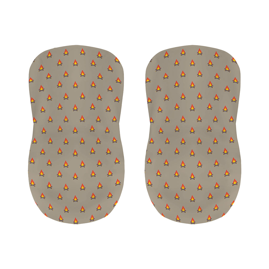 Camping Fire Pattern Print Bar Stool Covers