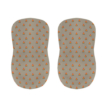 Camping Fire Pattern Print Bar Stool Covers