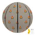 Camping Fire Pattern Print Basketball