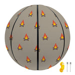 Camping Fire Pattern Print Basketball