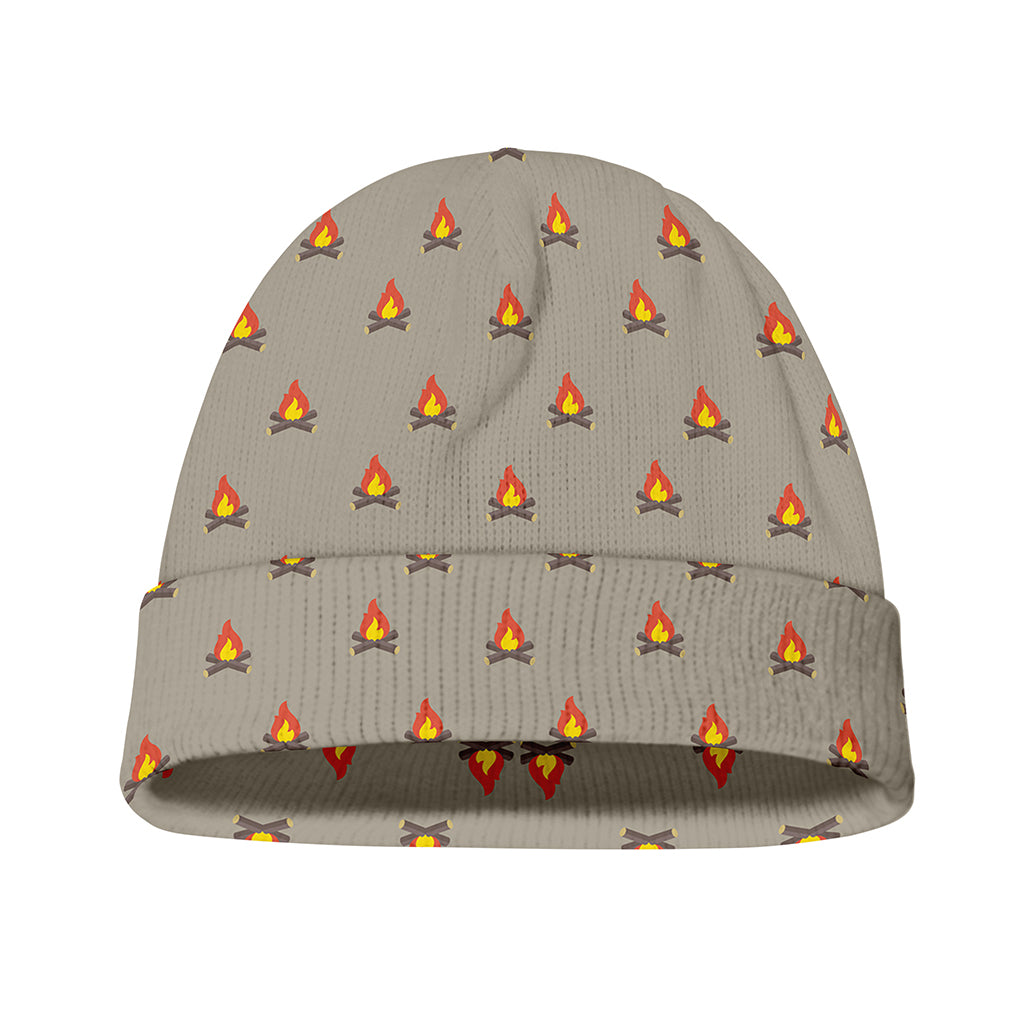 Camping Fire Pattern Print Beanie