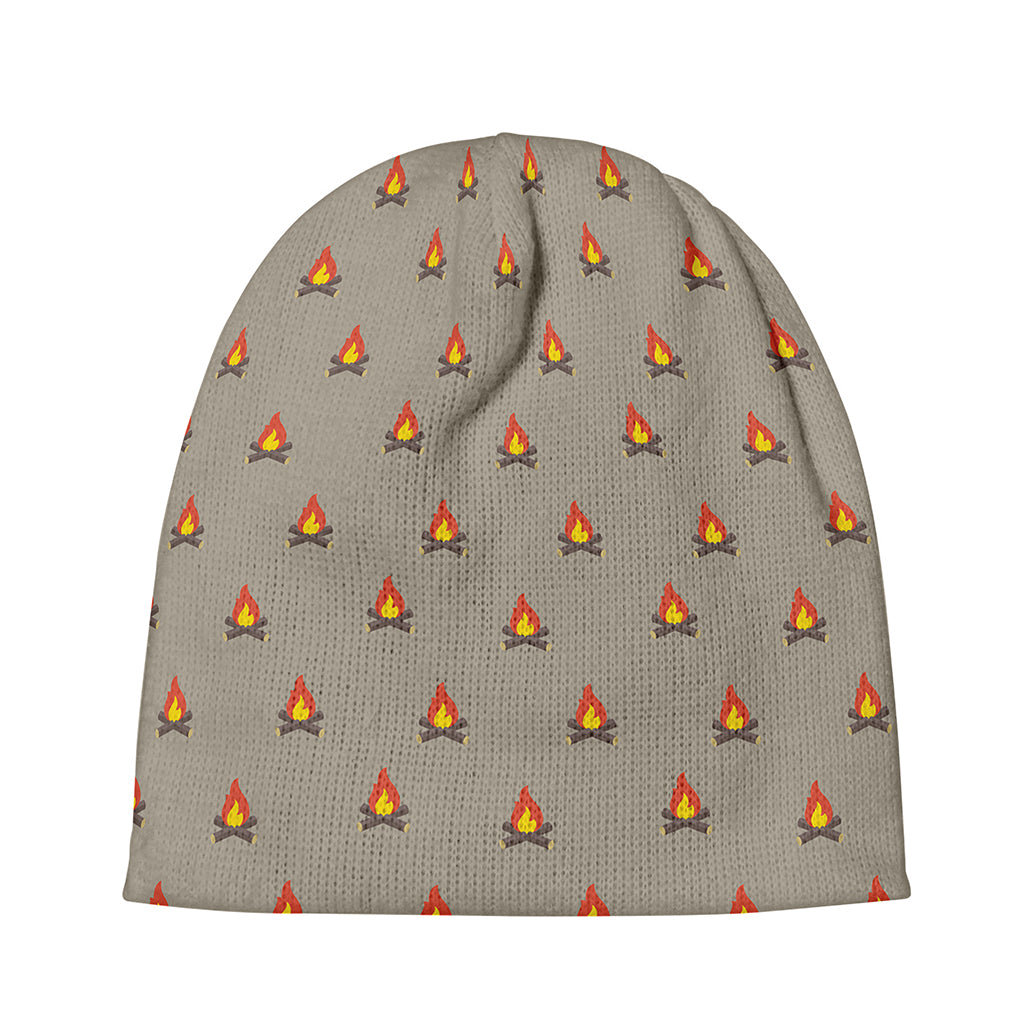 Camping Fire Pattern Print Beanie