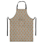 Camping Fire Pattern Print Bib Apron With Pocket