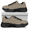 Camping Fire Pattern Print Black Chunky Shoes