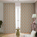 Camping Fire Pattern Print Dimout Pencil Pleat Curtains
