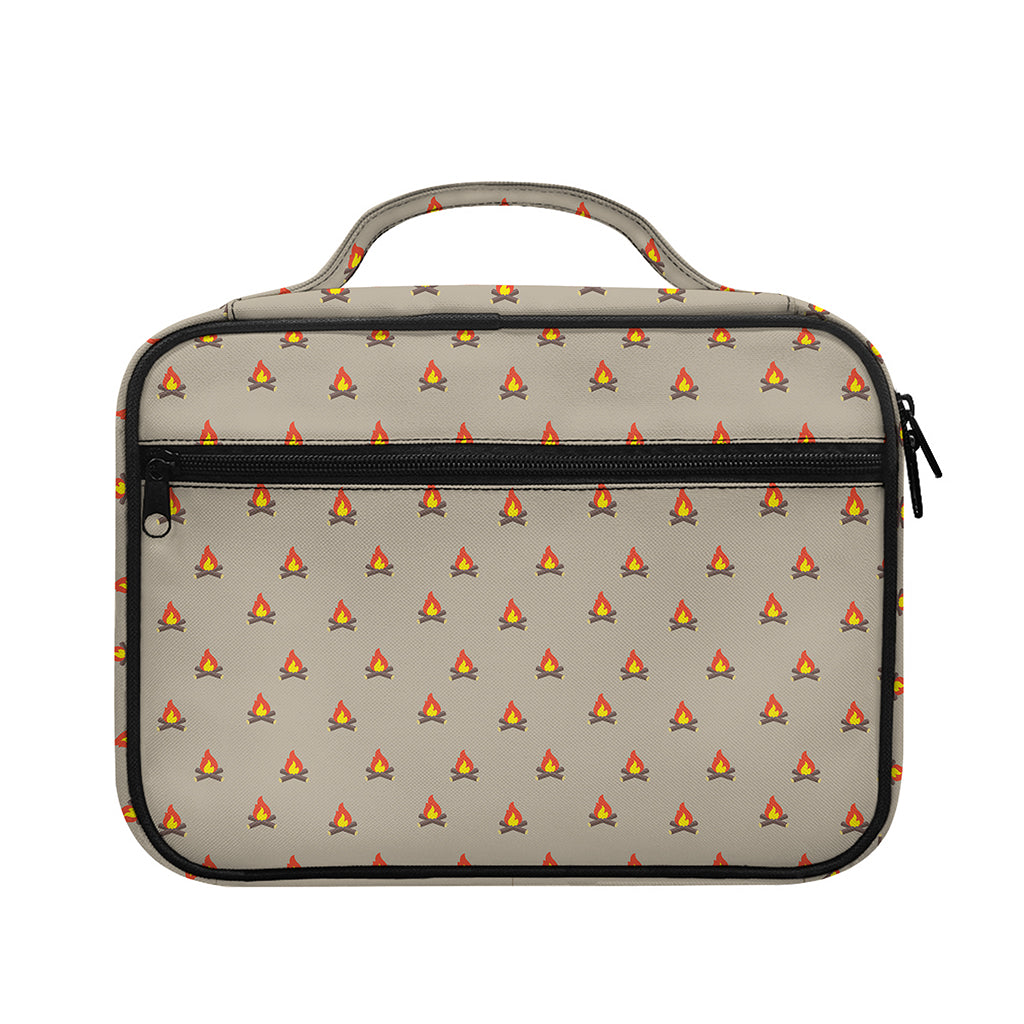 Camping Fire Pattern Print Briefcase Bible Bag