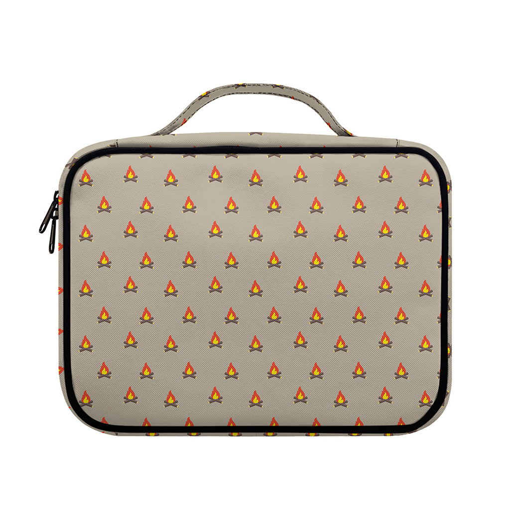 Camping Fire Pattern Print Briefcase Bible Bag