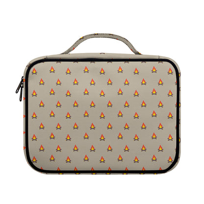 Camping Fire Pattern Print Briefcase Bible Bag