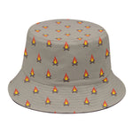 Camping Fire Pattern Print Bucket Hat