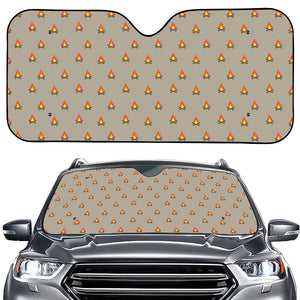 Camping Fire Pattern Print Car Windshield Sun Shade