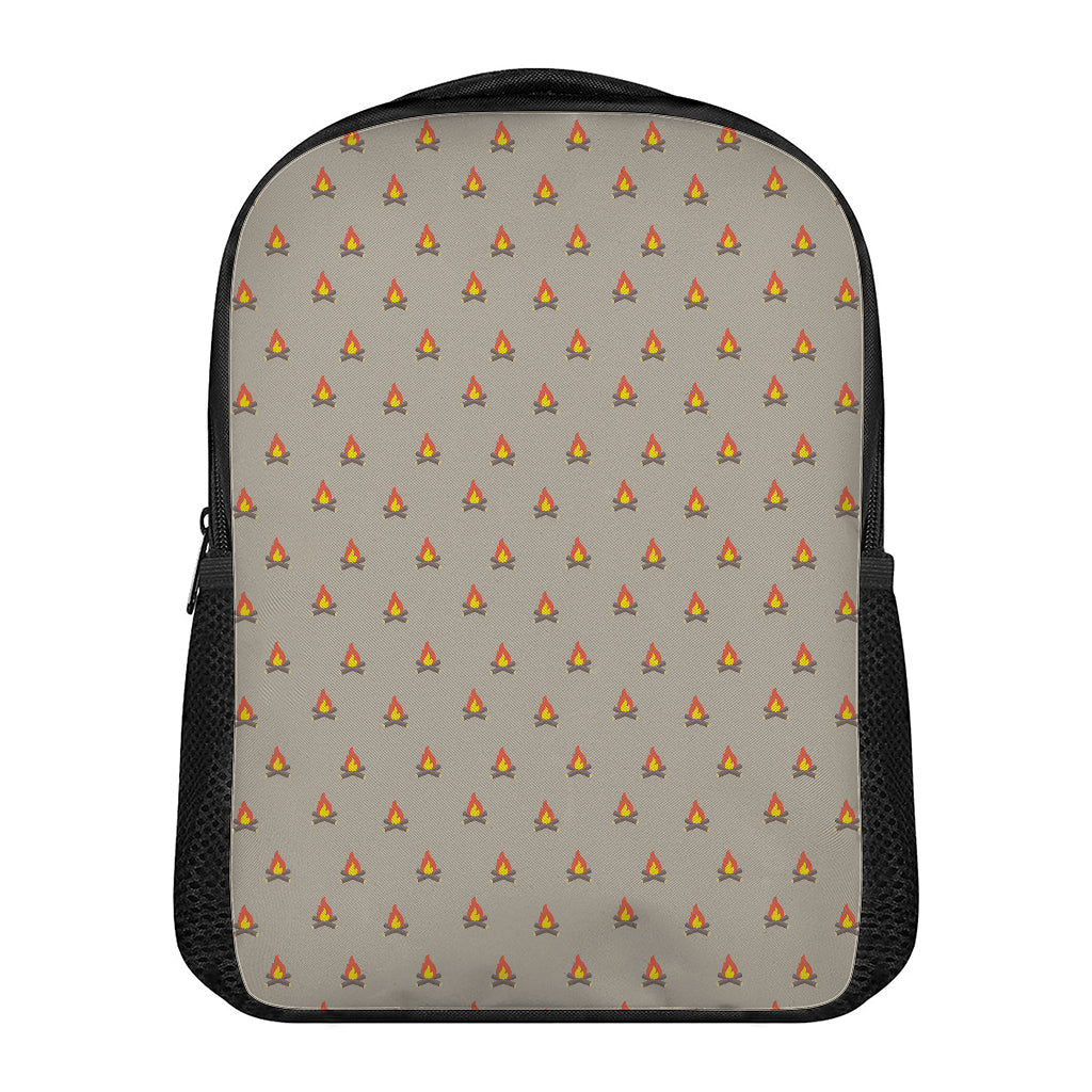Camping Fire Pattern Print Casual Backpack