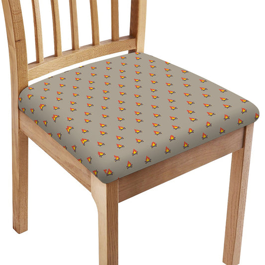 Camping Fire Pattern Print Chair Cushion Cover