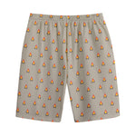 Camping Fire Pattern Print Cotton Shorts