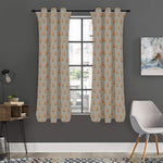 Camping Fire Pattern Print Curtain