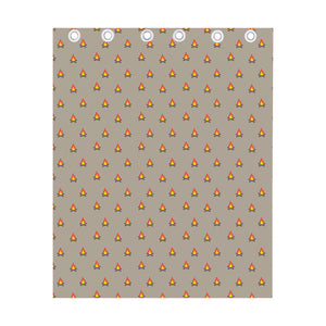 Camping Fire Pattern Print Curtain