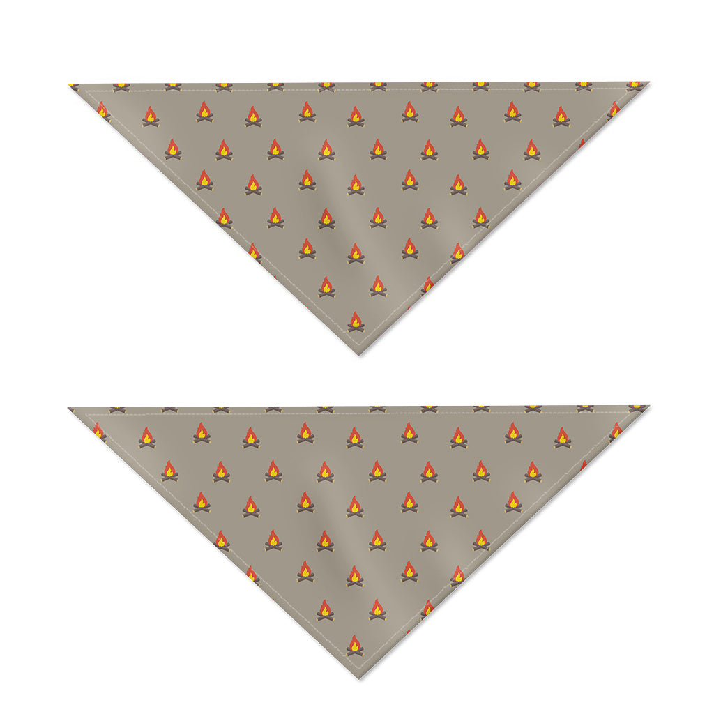 Camping Fire Pattern Print Dog Bandana