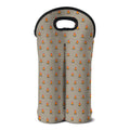 Camping Fire Pattern Print Double Neoprene Wine Tote