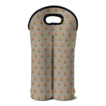 Camping Fire Pattern Print Double Neoprene Wine Tote