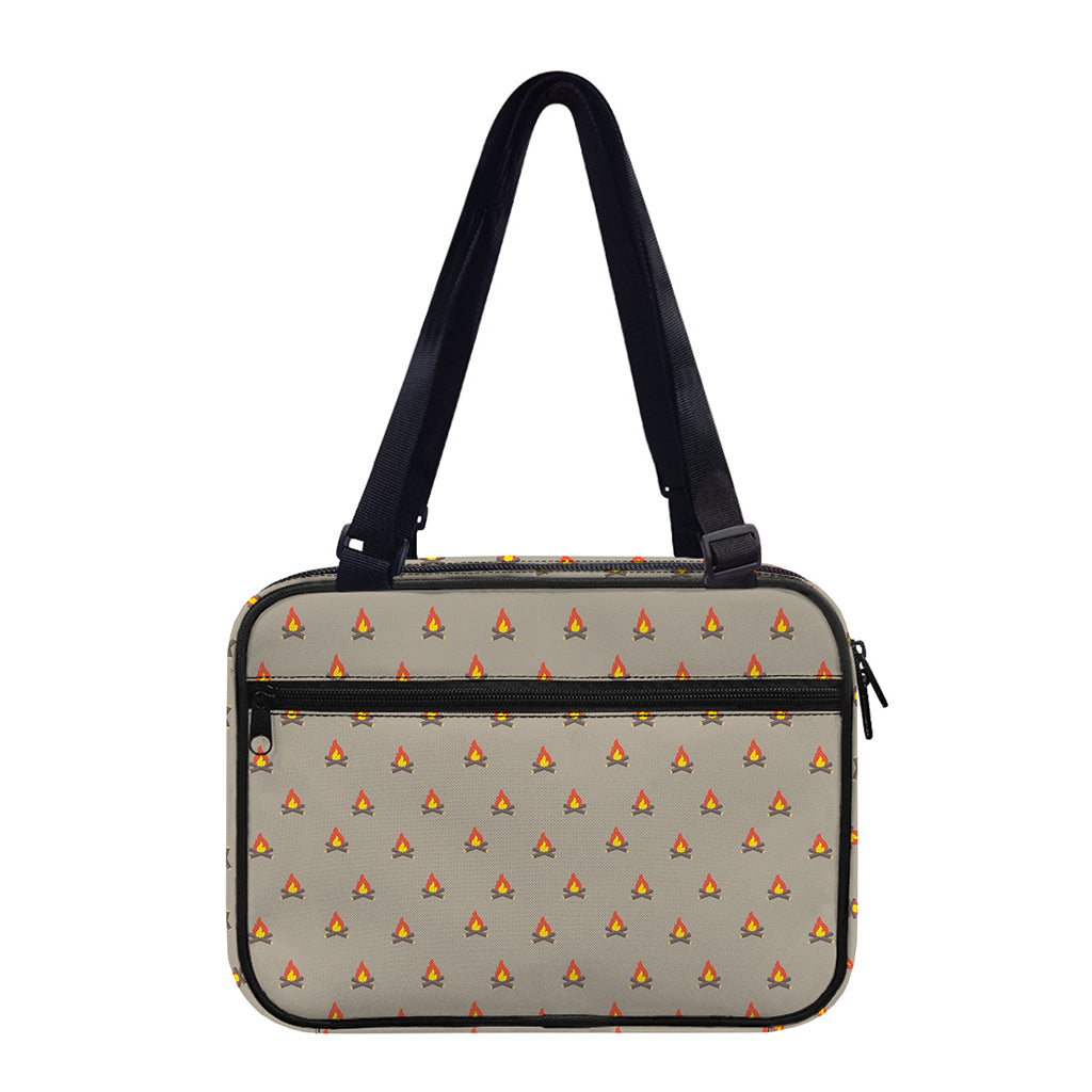 Camping Fire Pattern Print Double Strap Bible Bag