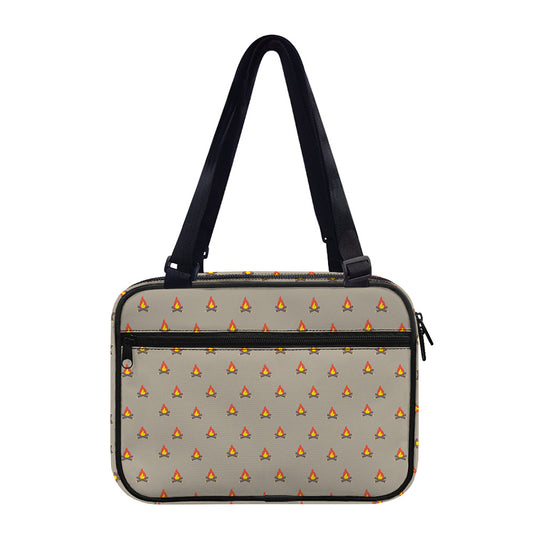 Camping Fire Pattern Print Double Strap Bible Bag