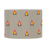 Camping Fire Pattern Print Drum Lamp Shade