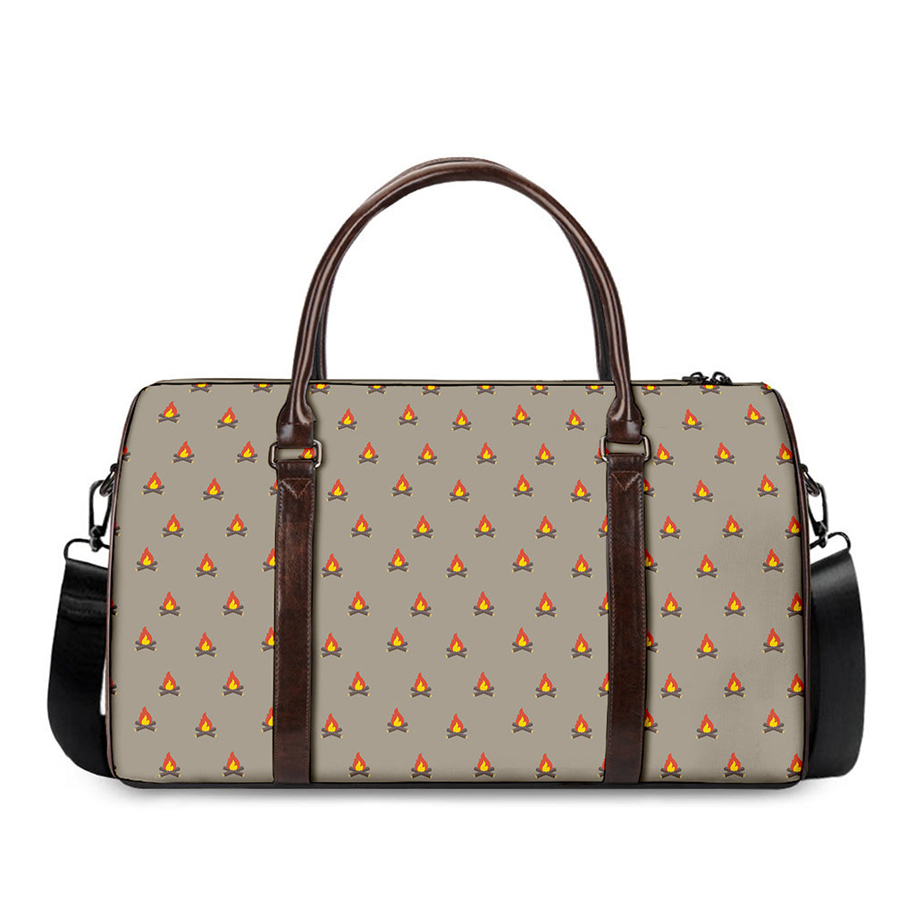 Camping Fire Pattern Print Duffle Bag