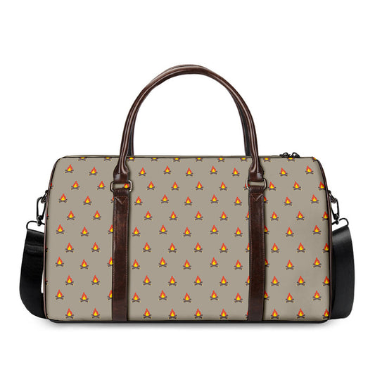 Camping Fire Pattern Print Duffle Bag
