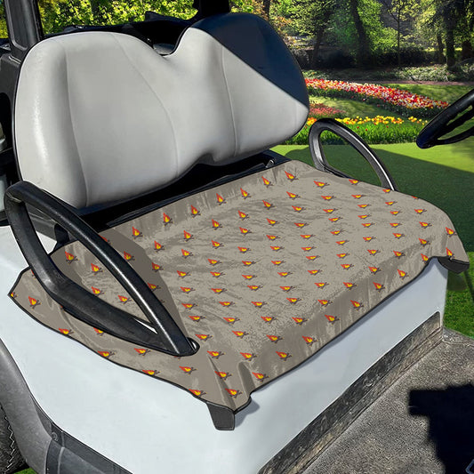 Camping Fire Pattern Print Golf Cart Seat Cover