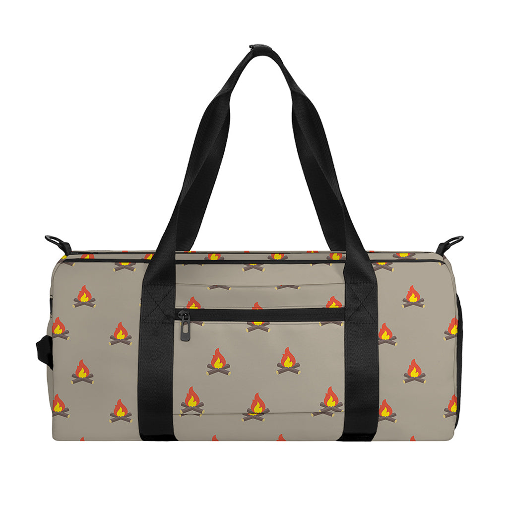 Camping Fire Pattern Print Gym Bag