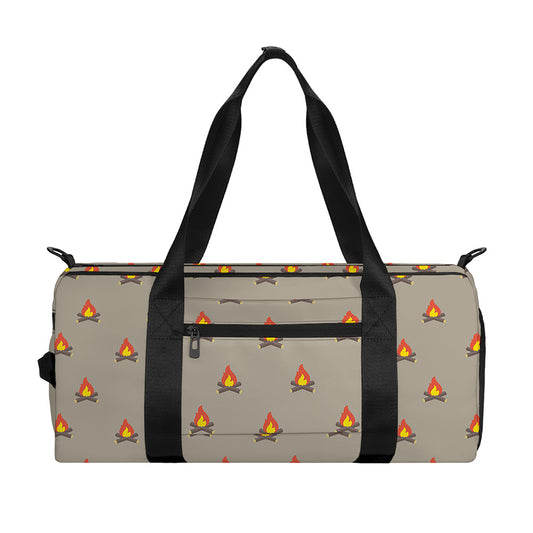 Camping Fire Pattern Print Gym Bag