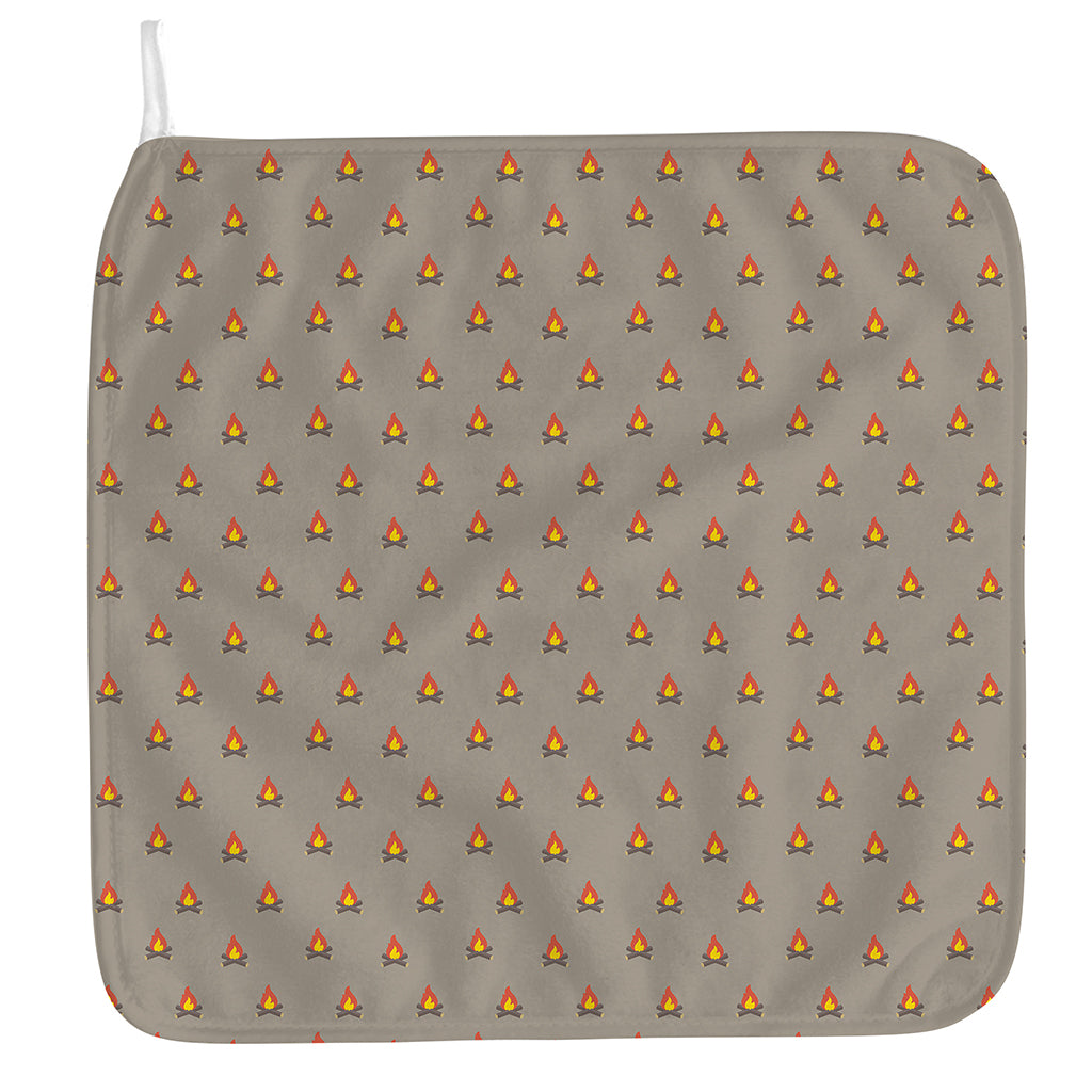 Camping Fire Pattern Print Hand Towel