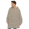 Camping Fire Pattern Print Hoodie Blanket