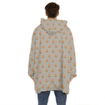 Camping Fire Pattern Print Hoodie Blanket