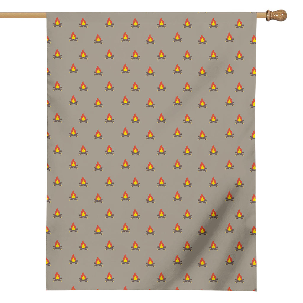 Camping Fire Pattern Print House Flag