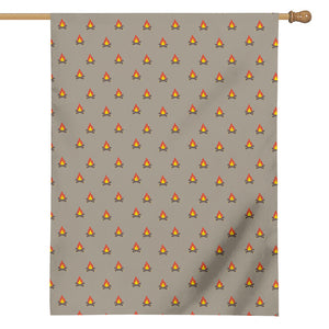 Camping Fire Pattern Print House Flag